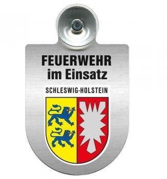 Einsatzschild Windschutzscheibe incl. Saugnapf - Feuerwehr im Einsatz - 309355 Farbe Region Schleswig-Holstein
