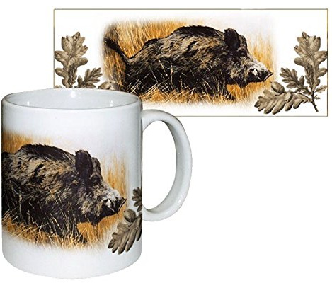 Jagd Kaffee Tasse, Keramik, Motiv Sau | Pott, Mug, Geschenkidee