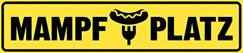Schatzmix Blechschild Straßenschild Mampf Platz Metallschild 46x10 cm Wanddeko tin sig