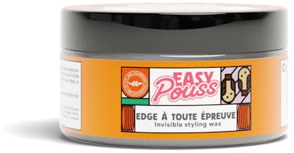 Easy Pouss- Edge Cire Coiffante Invisible - Coiffage & Fixation des Petits Cheveux, Bordures & Des Coiffures Protectrices - Sans Résidu ni Effet Gras sur les Cheveux - Fabriqué en France -100ml