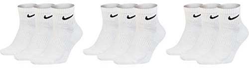 Nike 9 Paar Herren Damen Kurze Socke Knöchelhoch Weiß Schwarz Sparset SX7667 Sportsocken Größe 34 36 38 40 42 44 46 48 50