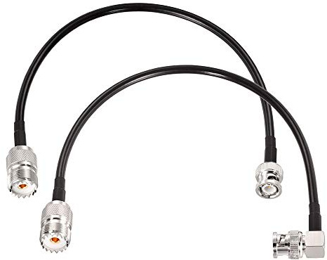 Superbat Cavo BNC Maschio a UHF Femmina SO239 RG58 50 Ohm 30cm, 2 Pezzi | Flexible, Bassa Perdita, per Telecamera di Sicurezza, Oscilloscopio, Generatore di Segnali, Analizzatore di Spettro, Radio CB