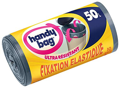 Handy bag ultrarésistant FIXATION ELASTIQUE 10 SACS, 50l