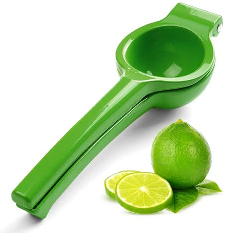 Presse-citron manuel en aluminium de qualité supérieure - Extracteur de jus - Presse-agrumes - Rapide et efficace - Passe au lave-vaisselle - Vert