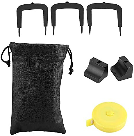 ANCLLO Golf-Putter-Set, Aluminiumlegierung, Golf-Putting-Zieltor, 3 Tore mit 2 Basis, Aufbewahrungstasche, Maßband.