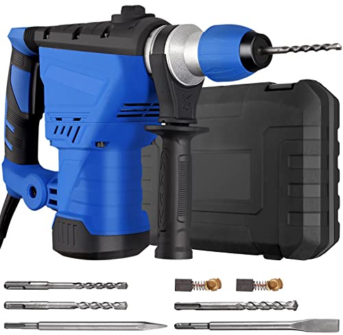 EYPINS Bohrhammer SDS-Plus 800 U/min, Abbruchhammer 4500 bpm 1500W 5,5 Joule Bohr- und Meißelhammer Max Bohrleistung 32mm, Anti-Vibration, Sicherheitskupplung Kombihammer für Beton & Mauerwerk