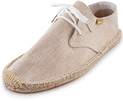 Alexis Leroy Lace Up Alpargatas de Lona para Hombre Espadrillas Slip on