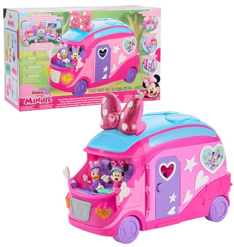 Mimmi Disney Junior Prestige Mouse campingbil set med 13 tillbehör, leksaker för barn från 3 år och äldre, exklusivt Amazon av Just Play