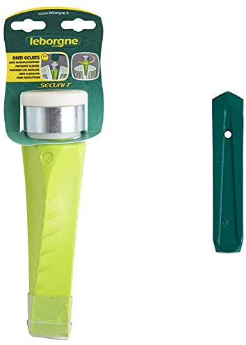 Leborgne Coin éclateur Sécuri-T, Surface de frappe en polymère, Forme hélicoïdale, Acier forgé trempé, 2,3 kg & Coin à bois, Bout pointu, Acier forgé trempé, Pour bois dur et noueux, 1,5 kg