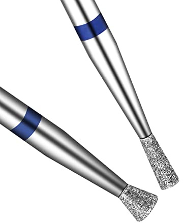 C12rtive 2 Stück Wolframkarbid Nagelfräser Bit,Mikrokonischer Nagelhaut Nagelfräser Bits für Acrylnägel,3/32 Zoll Schaft,Professioneller Nagelbohrer für Acryl-Gel-Nägel,Heimsalon und Heimwerker