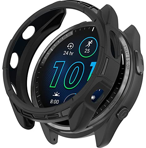 Tyogeephy Funda protectora para Garmin Forerunner 965 de cobertura completa, carcasa protectora de TPU para Garmin Forerunner 965