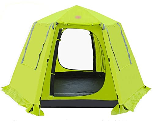 Zeltplanen Hexagon-Zelt, 3-4 Personen Campingzelt, wasserdichtes, faltbares, automatisches Doppelschicht-Camping-Fischen-Vier-Jahreszeiten-Strandzelt Geräumig
