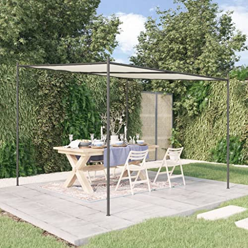 Tidyard Cenador 3x3 m Impermeable con Techo de Poliéster y Estructura de Acero, Blanco – Ideal para Jardín, Patio y Eventos al Aire Libre
