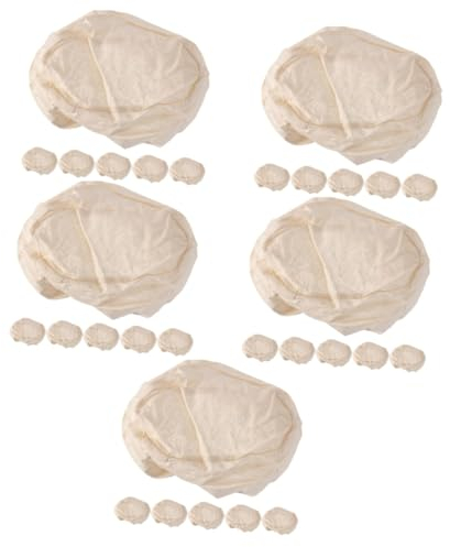 Alipis 30pezzi Fodere Tessuto Per Cestini Da Lievitazione Copertura Per Pane Fatta Mano Facilita La Preparazione Di Pane e Dolci Lavabile e Riutilizzabile