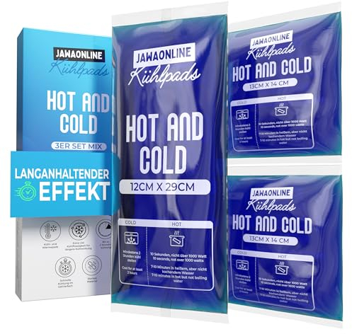 JAWA Cool Pads Gel Mix - Compresse de refroidissement réutilisable - Pack de refroidissement avec effet immédiat - Compresse flexible froid-chaud - Coolpack - Coussin de refroidissement polyvalent