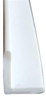 Wetter Solide Gummi-Winkel-Eckenschutz, Kantenschutz, Kollisionsvermeidungsdichtung, L-Streifen, 12 x 15 mm, Schwarz, Grau, Weiß Anti-Rutsch Reibung (Color : White, Size : 10meter)
