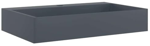 vidaXL Waschbecken 60x38x11 cm Mineralguss/Marmorguss Anthrazit