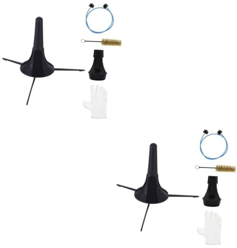 TOYANDONA 2sätze Trombone Cleaning Kit Teiliges Für Trompete Und Cornet Mit Flexibler Bürste Ständer Handschuhen Und Dämpfer Praktisches Pflegezubehör Für Blasinstrumente