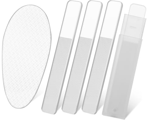 Nano-Glas-Fußfeile, Nagelfeilen und Puffer, Hornhautentferner für Füße, Fußschrubber, professionelles Maniküre-Set auf nassen und trockenen Füßen, 5 Stück