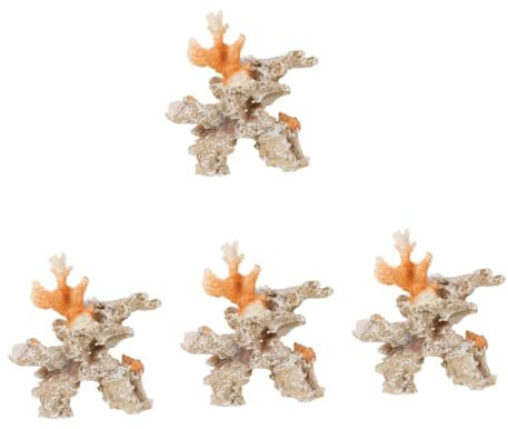Sosoport 4 Pièces Ornements de d'aquarium Ornements d'aquarium réservoirs Décoration d'aquarium en résine Accessoires de décoration pour Aquarium Ornements de pour Aquarium