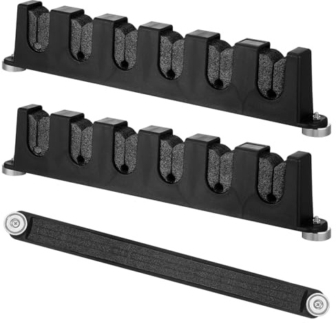 Seenelling 2 Pcs Magnetic Fishing Rod Holders for Truck Bed, 6 Rods, Gray