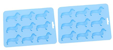 Moule à Glaçons en Silicone Forme Chien Lot de 2, Bleu