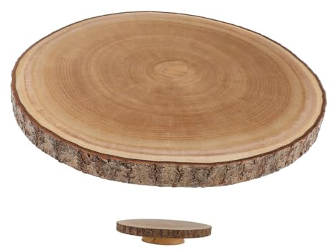 Alipis Runder Holz Tortenständer für Hochzeit und Fotografie, Braun | Stabile Basis, Praktische Präsentation, Vielseitig Einsetzbar, Rundes Design für Desserts und Feierliche Anlässe