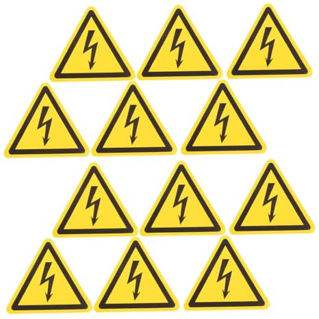 Ciieeo 12pièces Étiquette Autocollant De Sécurité Haute Tension Panneau Avertissement Électrique Pour Usage Domestique Agricole Et Industriel