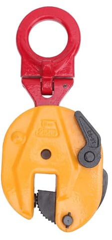 Risegun 2T 4400LBS Vertical Plate Clamp with Flexible Ring 0-25mm Opening Flat Sheet Metal Clamp for Lifting and Transporting
