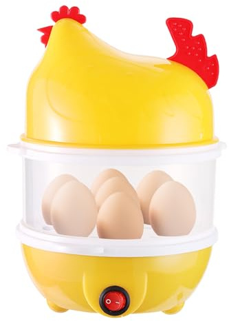 Hard Boiled Egg Tube | Double Layer Breakfast Utensils - Chickens Design Egg Cooker for Kitchen Dining Room Breakfast Outdoor