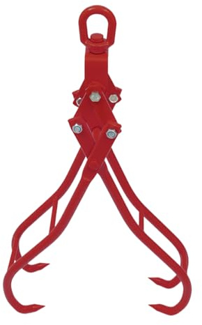 Alicates para troncos de madera, 4409 libras, color rojo, 4 pulgadas, 4 garras, pinzas para troncos de madera, alicates para troncos de árboles, para madera, silvicultura, construcción, diámetro de