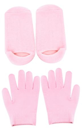 Hohopeti 2 Pair Gel Moisturizing Spa Gloves and Socks Set for Dry Hands and Feet Hydrating Skin Care Treatment with Softening Repair Unisex Gel Hydrating Gloves and Socks for Overnight