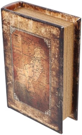 DEARMAMY Vintage Buchförmige Schachtel Aufbewahrungsbox in Buchform Als Schlüsselversteck Und Schmuckschatulle Dekorative Bücherbox Für Regal Wohnzimmer Und Büro 7.48X4.92X1.89 in