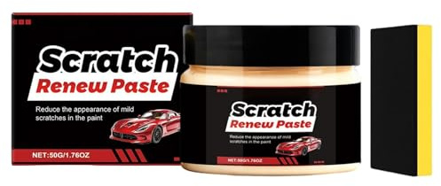Réparation De Rayures Pour Véhicules | 50g Pâte À Polir Revêtement | Avec Éponge Pour Enlèvement De Rayures De Voiture,Pour Nettoyage Profond Restauration Des Tourbillons Entretien Revêtement Soin Car