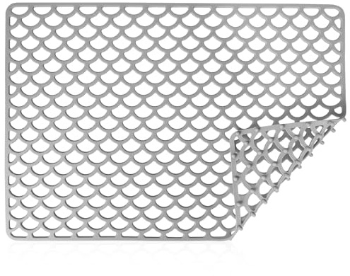 Nangua Silicone Sink Protector mat, Kitchen Sink Protector mat, Anti-Slip and Heat-Resistant Protector mat, Suitable for The Bottom of The Sink, and can Also Protect The Kitchen countertop (Grey)