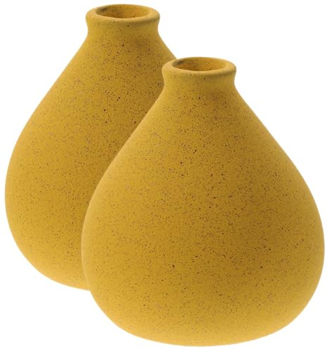 TOYZFRIENDY 2 Stück Keramikvase Blumenvase Für Trockenblumen Und Frische Blumen Kleine Tischvase Im Minimalistischen Design Für Wohnzimmer Schlafzimmer Und Tischdeko Geschenk