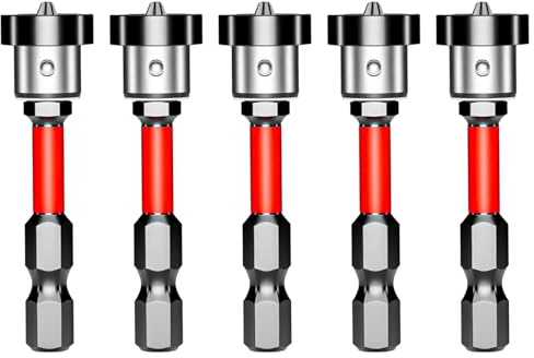 Dstarymnix Embout Placoplâtre PH2 embout placo visseuse embout visseuse placo 50mm lot de 5 embouts tournevis 1/4 hex pour plaques de plâtre vis placo cartonné perceuse