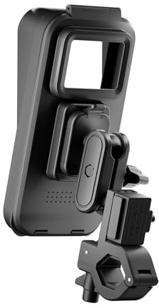 Hrtyvhin Fahrrad Telefonhalter mit USB Ladegeräten, 12 V, 24 V Eingang und 5 V, 3 A Ausgang für Motorräder und Fahrräder, Lenker Telefonhalterung