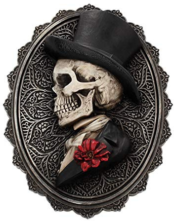 Nemesis Now Placa decorativa de pared (24 cm, poliresina, 22 cm), color gris