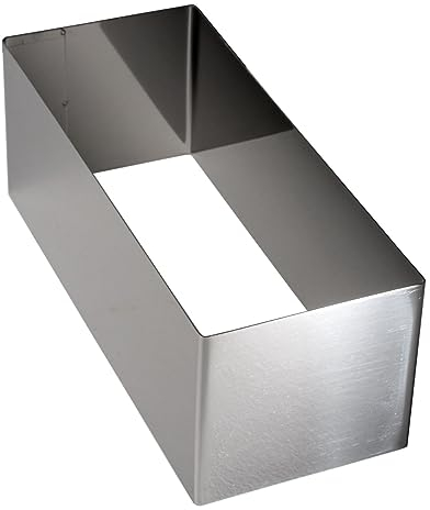 Lares - Molde de corte/marco de horno de acero inoxidable - Pasteles individuales - 25 x 10 x 9 cm - Fabricado en Alemania.
