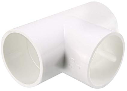 sourcing map 2 Stück 50mm T-förmig Pvc Rohrverbinder Winkel Reduzierverbinder Reduzierstück Rohrverschraubung Rohrkupplung Adapter für Garten Bauernhof Bewässerung Wasserrohr Armaturen Weiß