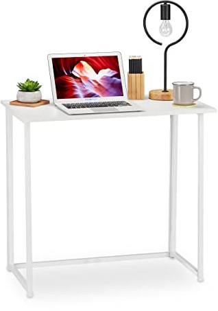 Relaxdays Schreibtisch klappbar, platzsparender Bürotisch zum Klappen, Home Office, Jugendzimmer, 74,5x80x45cm, Farbwahl | Home Office, Jugendzimmer, 74,5 x 80 x 45cm