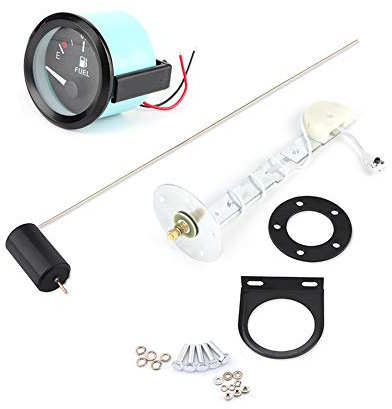 Yosoo Health Gear Medidor de nivel de combustible universal LED digital con sensor de combustible, medidor de puntero E-1/2-F de 12 V