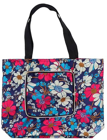 Lurrose Handle Satchel Handbag Travel Tote Bags Foldable Tote for Shopping Foldable Shopping Bag Fold up Beach Tote Bag Travel Bag Portable Bag Zipper Storage Bags Vacation