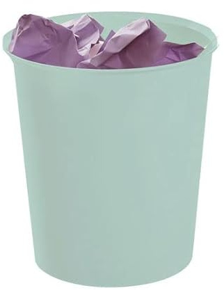 ARCHIVO 2000 Papelera PLASTICO ECOGREEN 100% RECICLADA 18 litros Color Verde Pastel, Multicolor, Único
