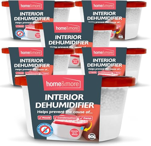 SOL 6pk Interior Dehumidifiers 400ml - Disposable Damp Traps for Home
