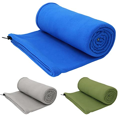 Arctic Lemmings Fleece-Schlafsack-Futter, 190,5 cm langer Reißverschluss, Mikrofaser-Fleece, Reise-Einzelschlafsack, Campingdecke, für drinnen und draußen, Decke für Erwachsene und Kinder