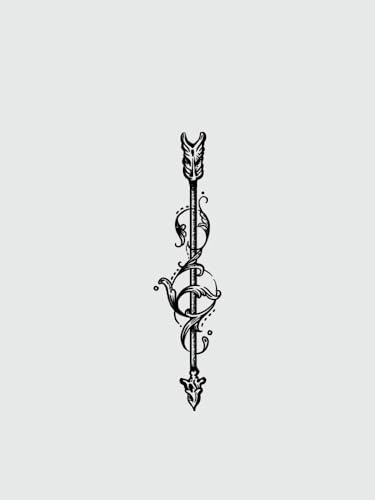 Bow And Arrow Arm Temporary Tattoo Sticker Juice Plant Ink Waterproof Semi-Permanent And Lasting 2 Weeks