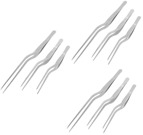 Cabilock Lot De 3 Pinces À Épiler Ergonomiques En Acier Inoxydable Pinces À Aliments Pinces De Cuisine Pinces À Arêtes De Poisson Ustensiles De Cuisine 3 Pièces X 3