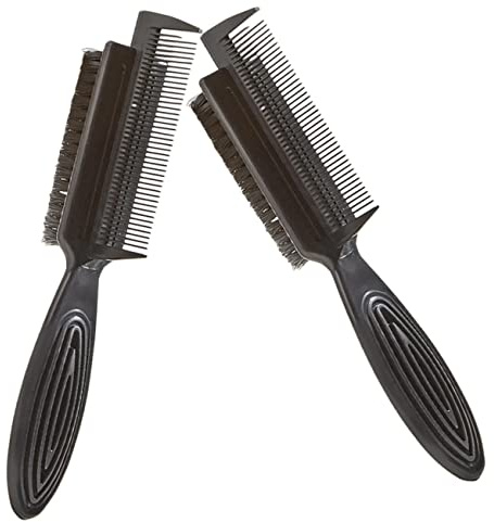 Healeved Cepillo De Doble Cara Para Limpiar Cabello y Barba, 2 Piezas Pequeño Tamaño, Abs Cerdas De Nailon, Para Mujeres y Hombres, Peinado y Cuidado Diario, Uso Salón y Viaje